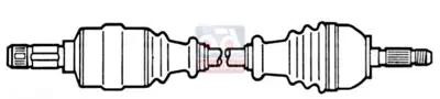 GKN 304685 Aks Komple Sol C4 307 2.0hdi 03-> Dw10bted4 