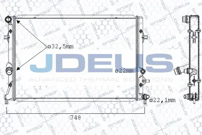 JDEUS 030M55 Su Radyatoru Golf6-Jetta-Caddy-Touran-A3-Octavia-Yeti 1.2tsi Cbz 09-14 