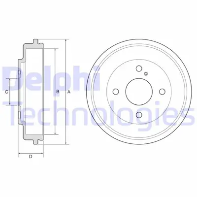 DELPHI BF591 Arka Fren Kampanası Ford Ka + 16> 1523797 1523974 1535923 2017683 5214583 8S7T10E898DB 8V511113AA 8V511113AB C1BC1126AA C1BZ1126A