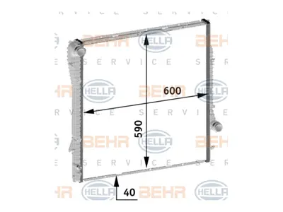 BEHR MAHLE 8MK376719041 Motor Su Radyatörü X5-E53 [m57n] Man.Şanz Ac- 