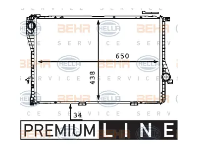 BEHR MAHLE 8MK376712481 Motor Su Radyatörü E39 E38 [m52 M54 M62] Man-Otm.Şanz Ac--- 1999-03 