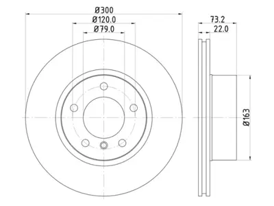 İthal 8DD355118041 Fren Diski F20 F30 Ön Havali 118>120i-D 316>320i-D 