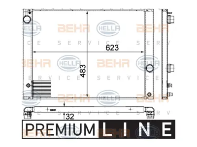 BEHR MAHLE 8MK376780661 Motor Su Radyatörü E65 [n52] Otm.Şanz Ac- 