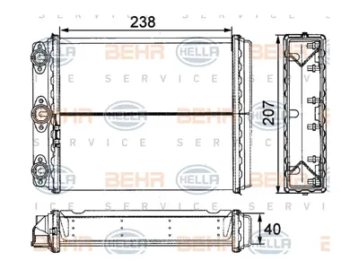 BEHR MAHLE 8FH351311611 Kalorifer Radyatörü W124 Ac- 1985-90 