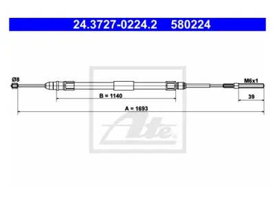 ATE 24372702242 El Fren Teli E46 Arka Sol 
