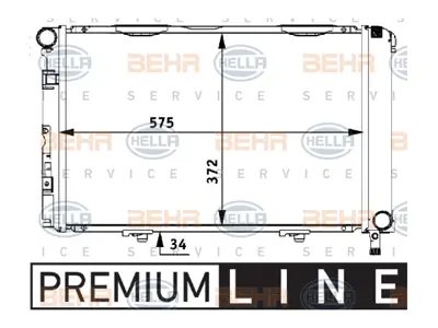 BEHR MAHLE 8MK376710591 Motor Su Radyatörü W201 [om601] Man.Şanz Ac- 