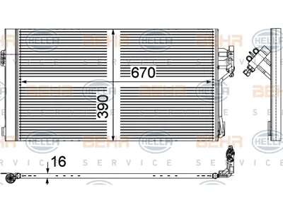 BEHR MAHLE 8FC351343004 Klima Radyatörü Vito639 [om642 Om646] 2004-11 