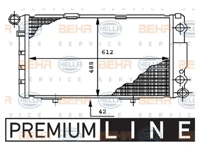 BEHR MAHLE 8MK376712261 Motor Su Radyatörü W124 [om603] Otm.Şanz Ac- 