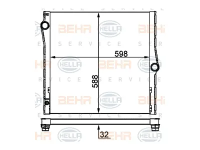 BEHR MAHLE 8MK376753011 Motor Su Radyatörü X5-E70 [n52 N62] Otm.Şanz Ac- 