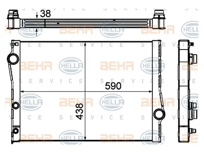 BEHR MAHLE 8MK376753001 Motor Su Radyatörü X5-E70 X6-E71 [m57 N57 N54 N55] Otm.Şanz Ac- 