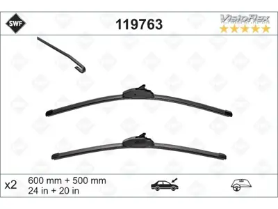 SWF 119763 Silecek X5-F15 Ön Set 65-50cm -Sport- 