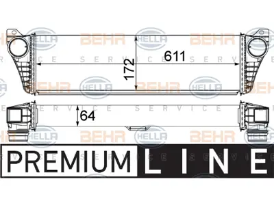 BEHR MAHLE 8ML376737191 Turbo İnterkol Radyatörü Vito639 [om651] 2011-14 