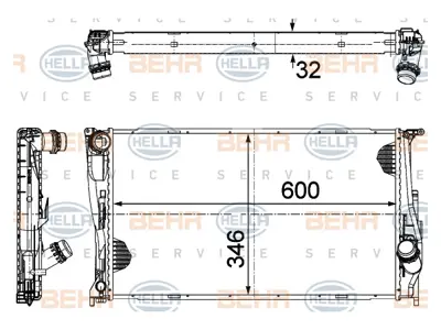 BEHR MAHLE 8MK376754004 Motor Su Radyatörü E87 E90 [m47 N47] Man-Otm.Şanz Ac--- 