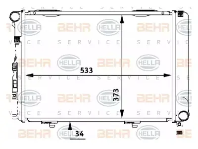 BEHR MAHLE 8MK376710651 Motor Su Radyatörü W124 [om601] Man.Şanz Ac- 