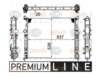 BEHR MAHLE 8MK376781561 Motor Su Radyatörü W164 X164 W251 [om642] Man-Otm.Şanz Ac--- 