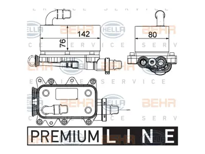 BEHR MAHLE 8MO376725101 Şanziman Yağ Radyatörü E60 E65 X3-E83 [m47 N47 M57] Komple 