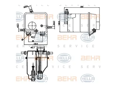 BEHR MAHLE 8MA376755211 Radyatör Su Deposu X5-E53 [n62] 