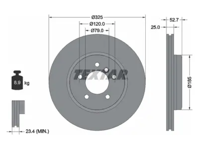 TEXTAR 92106903 Fren Diski E46 Ön Havali 325-330i 330d 