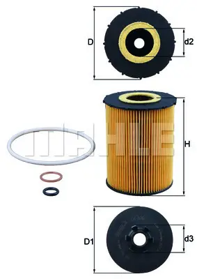 KNECHT OX636D Yağ Filtresi N62 N73 [e60 E65 X5-E70] 108995 50014126 ADB112116 E203H03D67 E203H04D67 F00E369881 OE6728