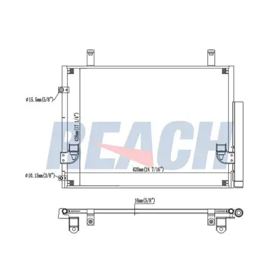 Bosch 1986AD2366 Radyatör Hilux 3.0 D-4d 4x4 105357 AC929000S 8127305563 884600K080 728M66 212072N 383500 53005563 8153039 TO5563D