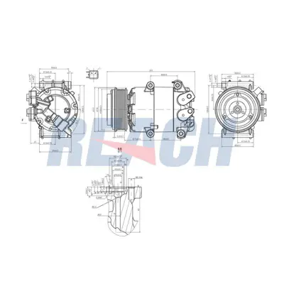 FORD OTOSAN AV11 19D629 BC Klima Kompresörü 1854228 1802084 1764088 1751973 AV1119D629BC AV1119D629AD AV1119D629AC AV1119D629AB AV1119D629AA AV1119D629A2D
