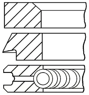 GOETZE NÜRAL 06-109100.00 Segman M111-Kompr. 90.90mm Std 1.5x1.75x3 1 CYL A0030308724 810910000 106N0 30309524 R66610 30308724 A0030309524 800031910000 A0030305424 800031940000