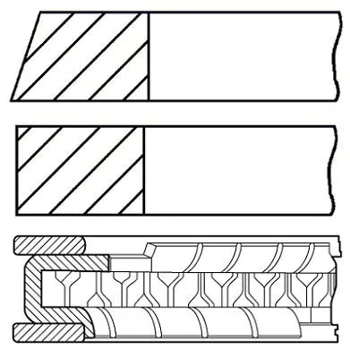 GOETZE NÜRAL 06-850400-STD Segman-Stdvw Caddy 11-15  Golf 09-14  Polo 10-12cbza-Cbzb 03F198151
