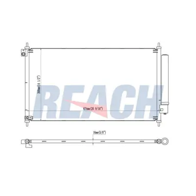 MGA 82319 Klima Radyatoru - Honda   Civic Ix 1.6 I-Dtec 2012-2016 80110-TR0-A01/80110-TR0-A02 80110-TR0-A01