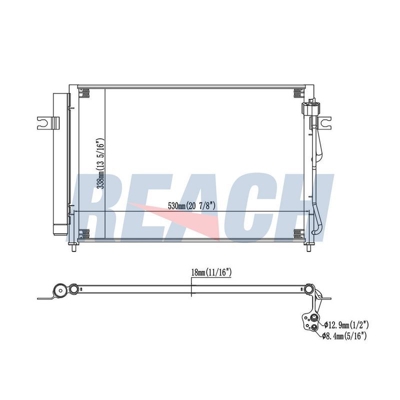 HYUNDAI 976061C100 Klima Radyatoru  Hyundaı Getz 2002- 976061C100 562007N 8283015 976061C000 KTT110440 94646 HY5087D 35475 976061C350 976061C200
