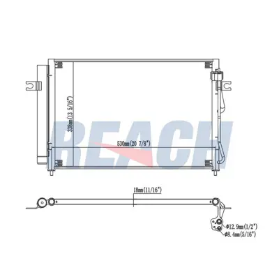 HYUNDAI 976061C100 Klima Radyatoru  Hyundaı Getz 2002- 976061C100 562007N 8283015 976061C000 KTT110440 94646 HY5087D 35475 976061C350 976061C200