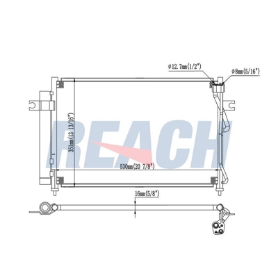 HYUNDAI 976061C300 Klima Radyatorü Hyundaı Getz 1.5 Crdı 2002 976061C300 82005195 8283050 HY5195 30C28035 KTT110409 8FC351302291 190160023 94815 976061C350