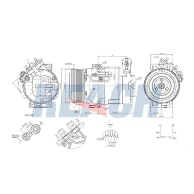 PSA 93168626 Kilima Komproserü Ast H 6854060 6854058 13139055 13124749 R1580060 R1580059 93190262 93190261 93168626 6854100