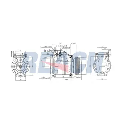 Valeo 811233 Klima Kompresörü 500381465 SAC610000 90069000LGK 90069000OEM 93030065 60006000OE 1201614X SB118D SAC610001 IVK077