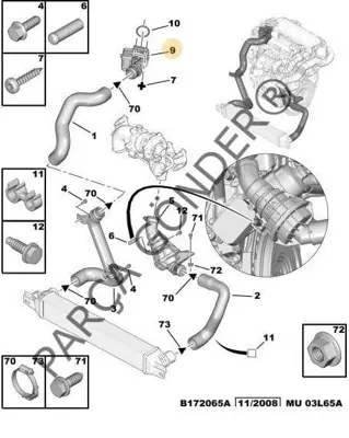 PSA 9800784080 Hava Dozörü 9800784080