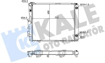KALE 363805 Motor Su Radyatoru Mercedes W124 S124 C124 A124 Klimali A1245009003 62683A 8MK376712421 MSA2072 CR290000S V30601276 62701 60302072 526573 BM541
