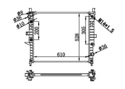 MGA 87174 Su Radyatoru Brazing Mercedes M-Serisi W163 A1635000003