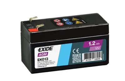 EXIDE EK013 Aku Exide 1.2ah 12cca Auxilary Faston S C20 Tirnaksiz 97x43x58 