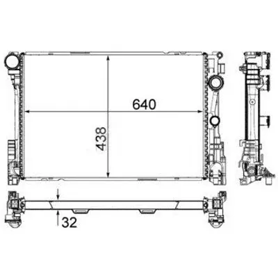 MGA 87168 Su Radyatoru Brazing Mercedes Cls C218 X218 W212 C207 A0995002603