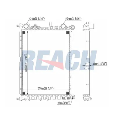 MGA 80564 Su Radyatoru Mekanık M,T  Ford : Escort Cl 1.4 1.6  91-99  1668439 92AB8005DB 6550325 R92AB8005CC CR377000S 92AB8005CB 6562898 62162 1664076 110029