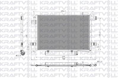 KRAFTVOLL 08060257 Klima Radyatoru Crafter 06>16 Sprinter 906 06>16 A0008308670 2E0820413A