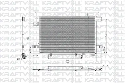 KRAFTVOLL 08060257 Klima Radyatoru Crafter 06>16 Sprinter 906 06>16 A0008308670 2E0820413A