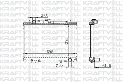 KRAFTVOLL 08040129 Motor Su Radyatoru L200 1996> Manuel (698x408x26) MR127853 53524 62809 140008N 119034 MB660078 MT2188 1163035 18M34 D75007TT