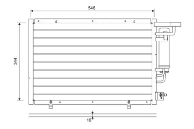 Valeo 822693 Klima Radyatoru Fiesta Vi.25  1.4tdci  1.4 16v  1.6 16v  08 -> B Max 1,5tdci  1,6tci12 -> 1818909 940500 AV1199710FA FD5615D 18005615 8FC351000401 AC7000P 814297 92064N AV1119710FA