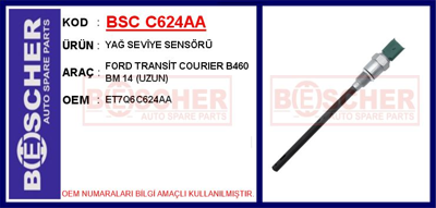 BESCHER C624AA Yag Sevıye Sensoru Ford Transıt Courıer B460 Bm 14> 1.6 Tdcı ET7Q 6C624 AA 1836803 ET7Q 6C624 AA 1836803