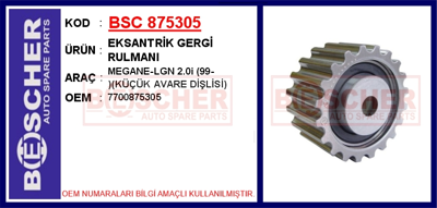BESCHER 875305 Gergi Rulmanı Laguna I Megane I 1,8 - 2,0 F3r (Kucuk Avare Dıslısı) 7700875305 T42195 864625204 150058 532021810 21717 KCG204 66567 60030059 203325