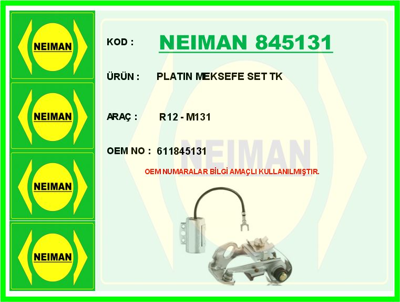 NEIMAN 845131 Platın Meksefe Set Tk R12 - M131 6184513119919346 618451311 9919346