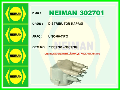 NEIMAN 302701 Dıstrıbutor Kapağı Uno 60 Tıpo  713027019939789 71302701 9939789