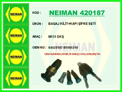 NEIMAN NEIMAN 420187 Bagaj Kılıt+kapı Sıfre Seti M131 Dks 64420187 85005310 64420187-85005310