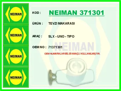 NEIMAN 371301 Dıstrıbutor Tevzı Makarası Slx  NVL130 38260 2590916 9946356 71371301 343933 47940 V24700020 9944407 M886