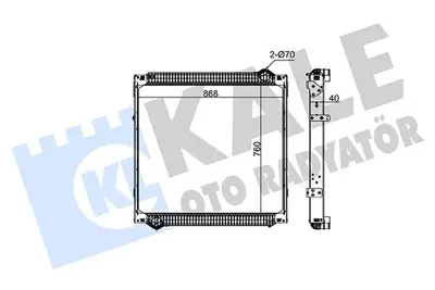 KALE 0237011AB Motor Su Radyatoru - Ford Cargo - 4142 (Uzun Tıp) 
